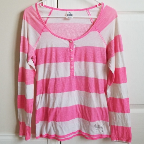 PINK Victoria's Secret Tops - Victoria's Secret Pink Long-sleeved Top